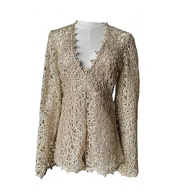 ALICE MCCALL Gold Digger Playsuit Long Sleeve • $250