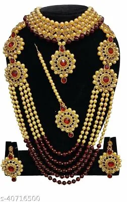 $18.35 • Buy Indian Ethnic Bollywood Gold Plated Kundan Fashion Bridal Jewelry Necklace Set