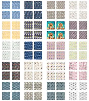 £19.63 • Buy Ambesonne Nursery Print Coaster Set Of 4 Square Hardboard Gloss Coasters