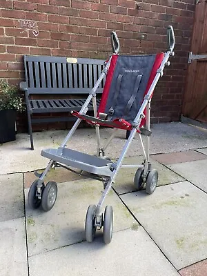 Maclaren Major Elite Disability Buggy/ Pushchair In Red / Grey. • £250