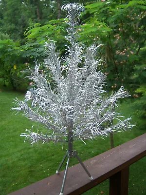  Nice Vtg 2.5 Ft Retro Silver  Stainless Aluminum Xmas Tree  • $164.99