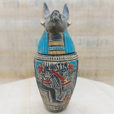 Rare Ancient Egyptian Pharaonic Antique Anubis Canopic Jar Bc • £94.82