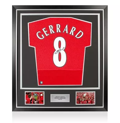 £389.99 • Buy Framed Steven Gerrard Signed Liverpool Shirt - Istanbul 2005 Champions League Fi