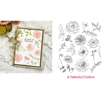 £4.31 • Buy Flower Butterfly Bubble Clear Rubber Stamps Scrapbooking Embossing Craft Cards