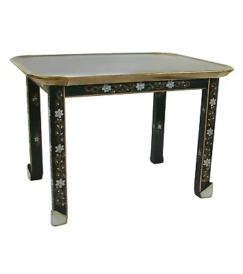 BAKER FURNITURE - Brass Top Chinoiserie Cocktail Table - U.S. - Circa 1980's • $8500