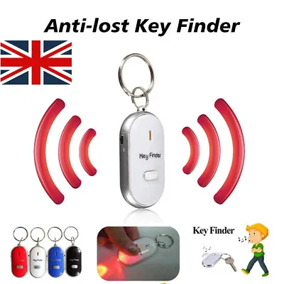 £3.89 • Buy Lost Key Finder Whistle Beeping Flashing Locator Remote Keychain LED Sonic Torch