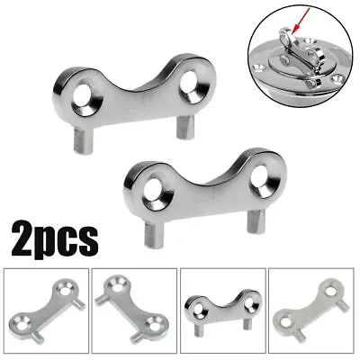 2PCS Boat Stainless Steel Deck Fill Plate Key Tool Water Fuel Tank Gas Waste Cap • $6.19