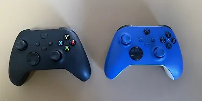 $35 • Buy Two Microsoft Xbox Series X Wireless Controllers - Blue And Black