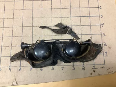 VTG Antique Motorcycle Driving Pilots Safety Goggles W Flip Up Closers As Found • $55.66