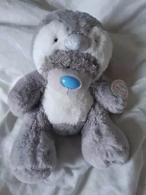 £8 • Buy Me To You Bear Silver Penguin With Hat By Carte Blanche Soft Plush Toy With Love