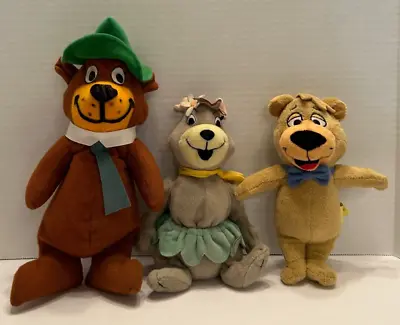 Vintage Yogi Bear Boo Boo Bear And Cindy Bear Plush Hanna Barbera Yellowstone • $23.99