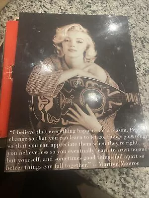 Marilyn Monroe Wall Art  & Quote Photo By Milton Green. Thick MDF Board 16 X 12 • $30