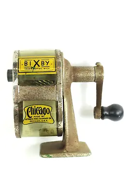 $75 • Buy Vintage AUTOMATIC PENCIL SHARPENER CO. Chicago ( LONG POINT ) BIXBY - G.R. Mich.