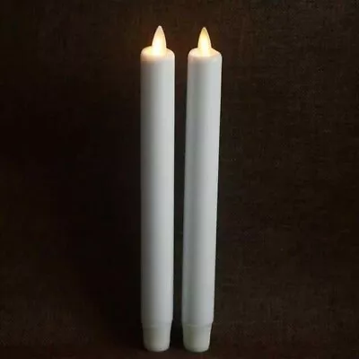 SALE Candle Impressions  White  Set Of (2) 9  Mirage Gold Tapers From QVC - BNIB • $21.99