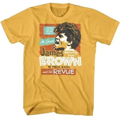 $28.99 • Buy James Brown The Godfather Of Soul With His Revue Men's T-Shirt Concert Merch