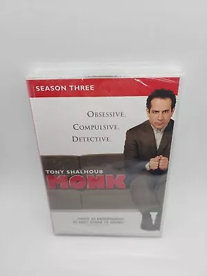 Monk Season 3 DVD Tony Shalhoub NEW • $7.97