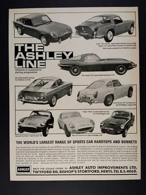 1969 Ashley Hardtops Spitfire MGB Sprite Midget XKE Vintage Print Ad • $9.99
