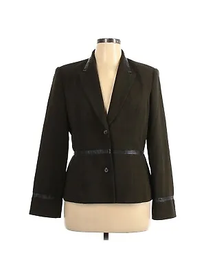 $43.99 • Buy Simon Chang Womens Sz 14 Jacket Blazer Button Front Dark Moss Green