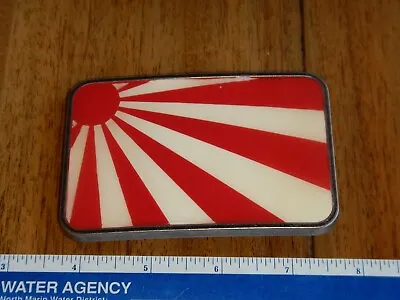  Japan Rising Sun Enamel Belt Buckle 2 3/4  X 4  New Old Stock • $10