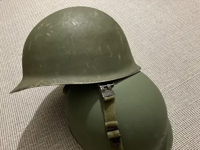 Norwegian Army M1951 Helmet Complete Steel Pot & Liner U-SCH-73 Austria • $80