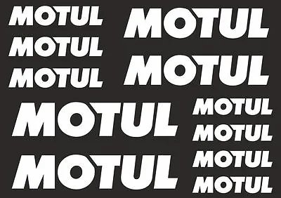 Motul Oil Decals Stickers Graphic Set Motorcycle Vinyl Adhesive 11 Pcs White • $18.99