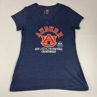 Under Armour Legacy Auburn Tigers T-Shirt Women's Large AU Semi-Fitted 2014 BCS • $8.99