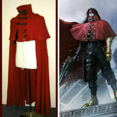 New Vincent Valentine Cosplay Red Cloak Cape Final Fantasy VII Cosplay Costume • $47.10