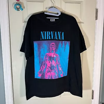 VTG Nirvana Sliver Tour Concert Band Sz XL Kurt Cobain Incesticide Y2K 2000s • $449.95