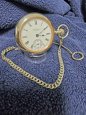 Vintage Elgin Pocket Watch Full 18 Size M4 Grade 217 MINT Case & Dial RUNNING • $265