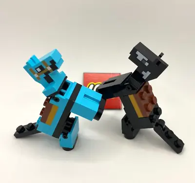 Lego Minecraft Minifigure Lot - Diamond Armor Horse + Black Horse - Brand New! • $24.95