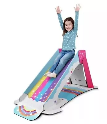 Pop 2 Play Rainbow Slide Baby Kids Slide Compact Foldable Indoor Slide Travel • £31.95