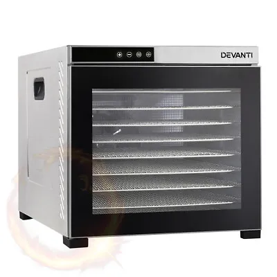 Devanti Commercial Food Dehydrator Stainless Steel 10 Trays 1000W • $254.81