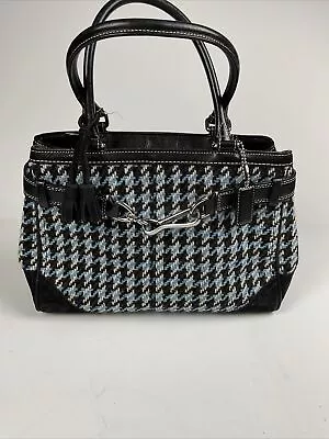 Coach F10200 Houndstooth/Leather Shoulder Bag • $80.10