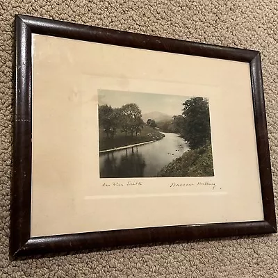 Antique Wallace Nutting Sheep Hand Colored Photo “On The Teith” Scotland • $89.99