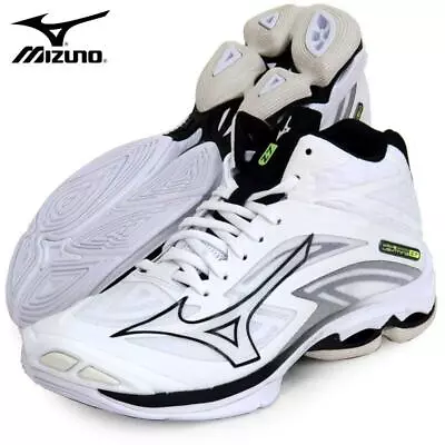 WAVE LIGHTNING Z7  MID V1GA2250 09 White (US 9-11) MIZUNO Volleyball Shoes • $114.50