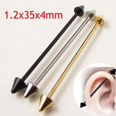 $11.15 • Buy Stainless Steel Spike Arrow Industrial Barbell - Helix Ear Piercings Jewelry 2pc