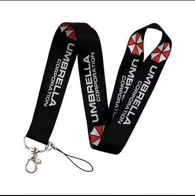 Resident Evil Game Umbrella Corporation Logo Black ID Badge Holder Lanyard • $7