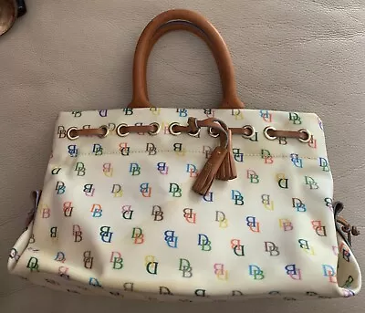 Dooney & Bourke Vintage Rainbow Monogram Tassel Tote • $18