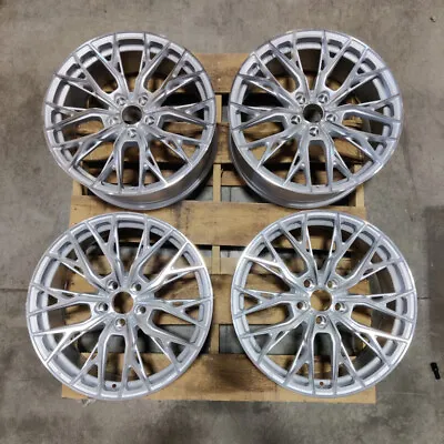 Used 19x9.5 F5 5x114.3 35 73.1 Silver Machined Wheels Set-4 • $1399