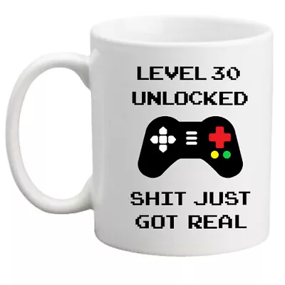 30th Birthday Mug/gamer/level Unlocked Gift For Him/men/her/women/men/rude Mug • £8.95