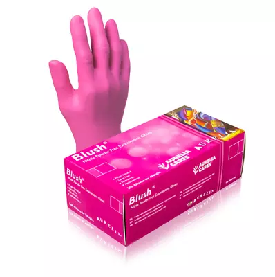 Pink Nitrile Gloves Powder Free Exam Grade Aurelia Blush 2.5 Mil Latex Free • $114.99