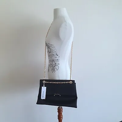 $50 • Buy NWT Black Gold Chain Forever New Dakota Flap Shoulder Bag Handbag