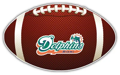 Miami Dolphins NFL Combo Ball Car Bumper Sticker Decal  - 3''5'' 6'' Or 8'' • $3.50