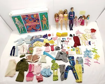 Vintage Lot 60s/70s Barbie Stacey Skipper Ken Topper Dolls Clothes Accessories  • $81