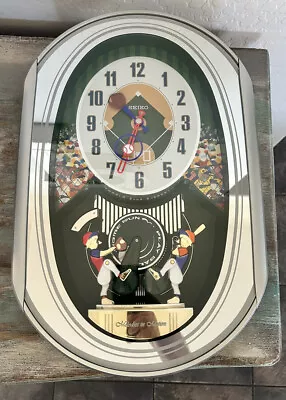 RARE Seiko Melodies In Motion Baseball Musical Wall Clock • $110