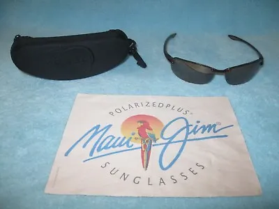 MAUI JIM Sunglasses H805-10 20 MJ SPORT Half Rim Japan; Makaha Readers W/Case • $84.99