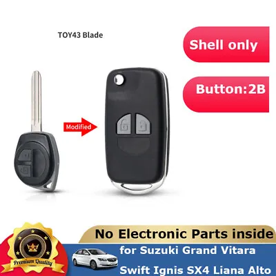 $10.84 • Buy Remote Key Shell Case Fob Suitable For Suzuki SX4 Swift Liana Jimny Vitara 2B