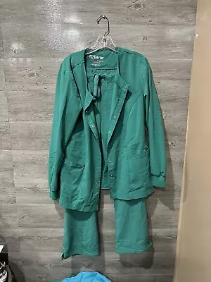 GREY'S ANATOMY XL Green Set Includes Short Sleeve Top Pants Jacket • $25