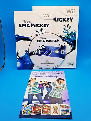 Disney Epic Mickey (Nintendo Wii 2010)COMPLETE! Unleash The Power Of The Brush! • $11.99