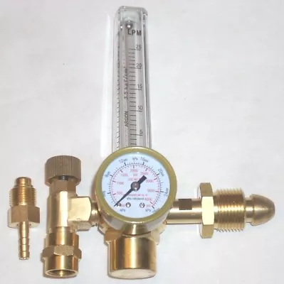 Argon Or Argon/CO2 Gas Mix Flowmeter Mig Tig Welding Regulator CGA 580 • $26.95